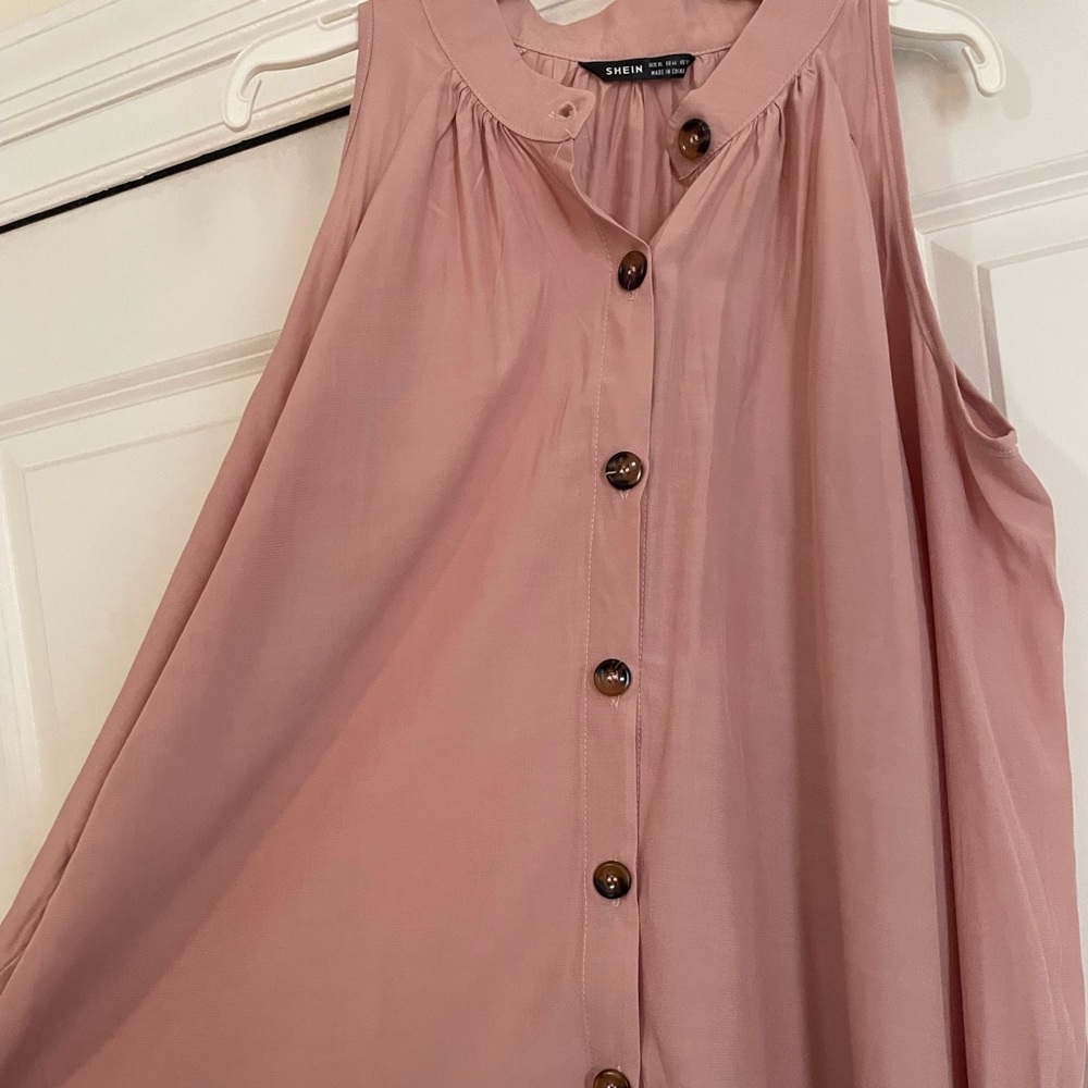 SHEIN Cold Shoulder Pink Long Sleeved Top